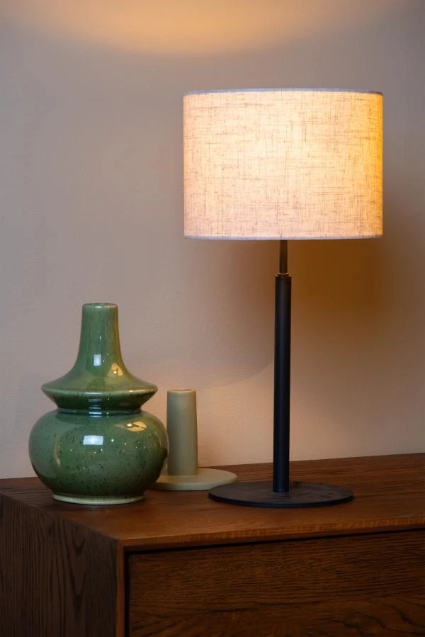 Lucide MAYA - Table lamp - Ø 26 cm - 1xE27 - Cream - atmosphere 1